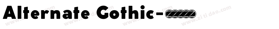 Alternate Gothic字体转换